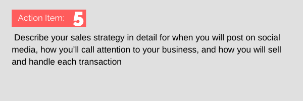action item for writing a business plan