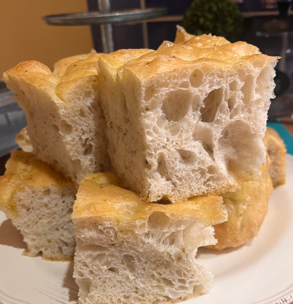 Soft and fluffy focaccia bread