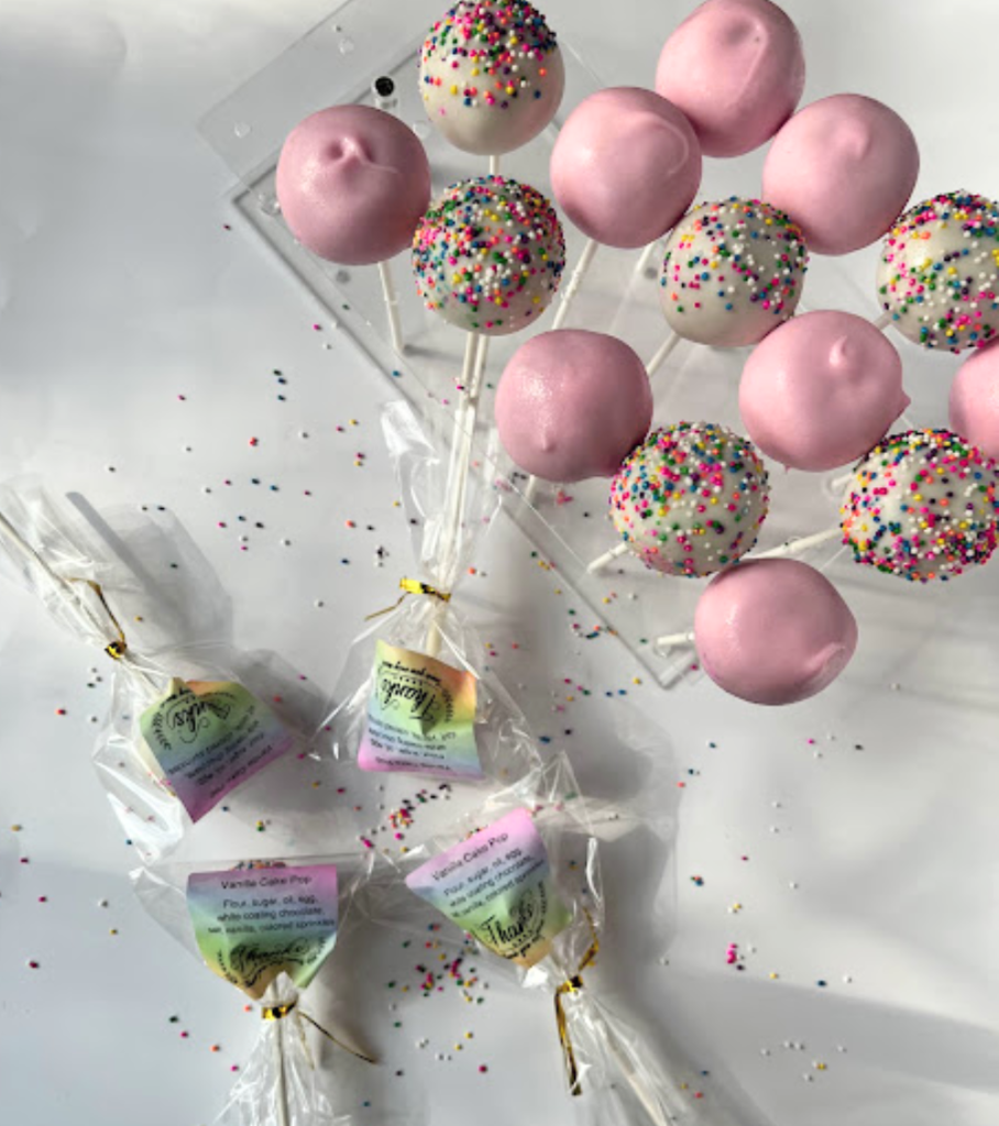 Cake Pop Sticks and Wrappers, Including 100 Pcs 6-Inch Paper Lollipop Sticks, 100 Pcs Cellophane Bags, 100 Pcs Gold Twist Ties for Cakepop, Lollipop