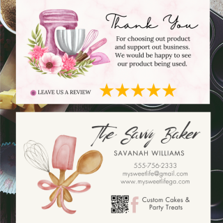 free printable bakery business card templates