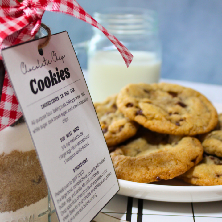 chocolate chip cookies in a jar printable tags