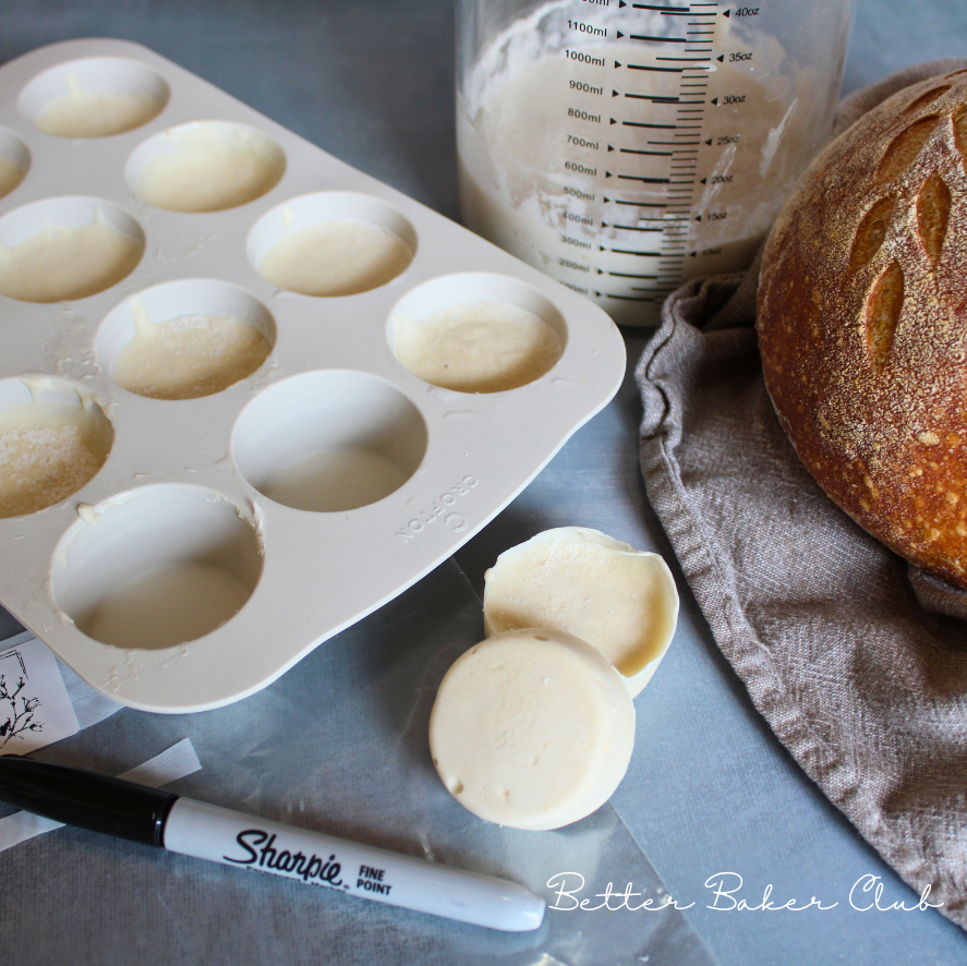 how to freeze sourdough starter