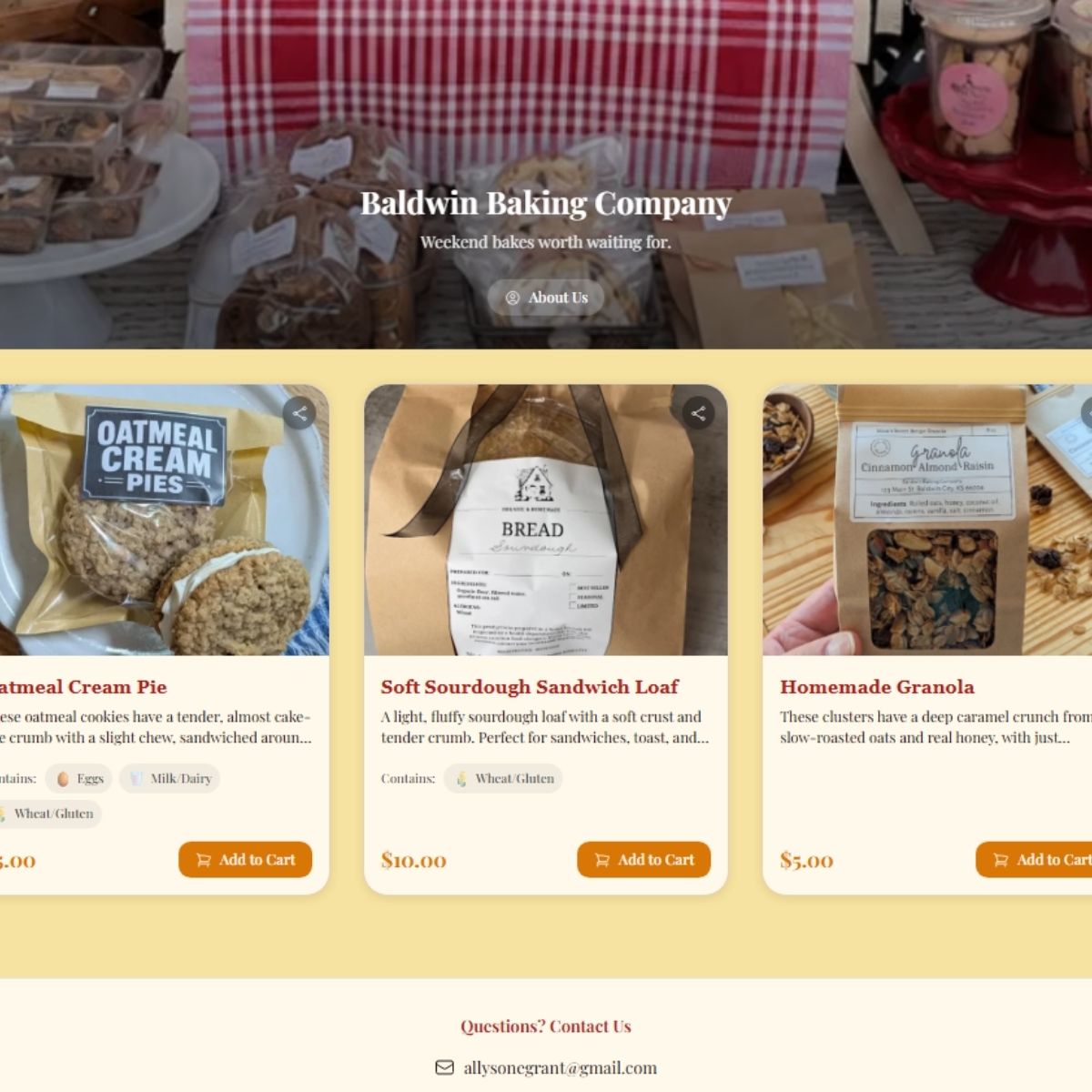 how to market baked goods locally