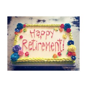 what to put on a retirement cake