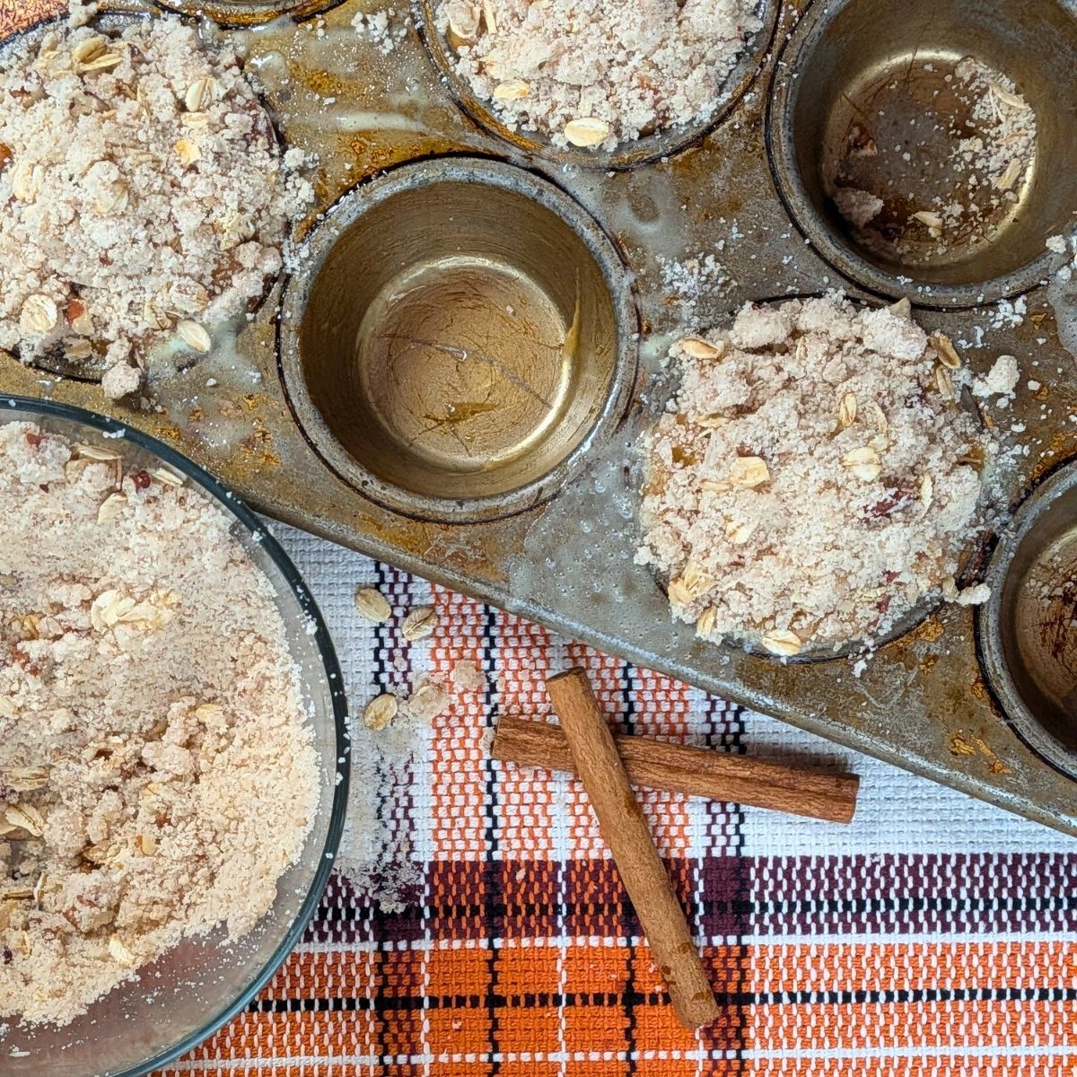 Jumbo Pumpkin Muffins with Streusel Topping_full muffin pan