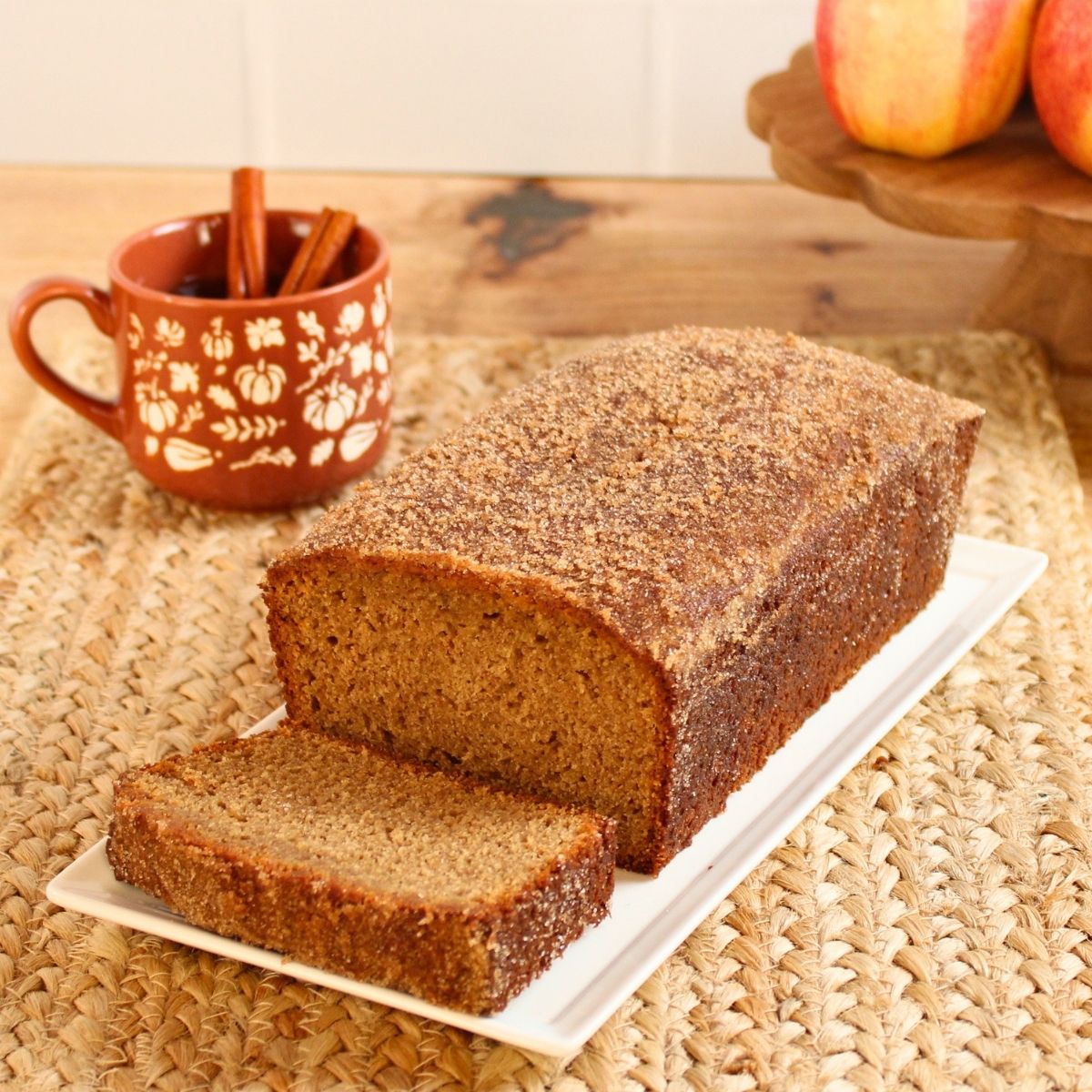 Apple Cider Donut Bread sliced